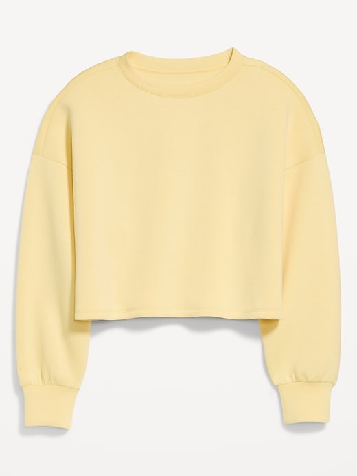 Image number 1 showing, Bounce Fleece Crew-Neck Cropped Sweatshirt