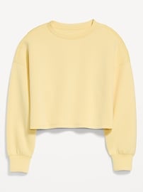 Image number 1 showing, Bounce Fleece Crew-Neck Cropped Sweatshirt