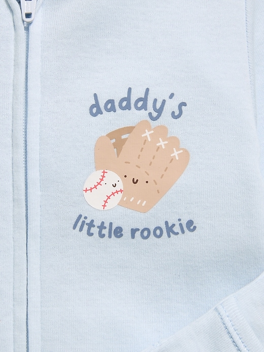 Image number 2 showing, 2-Way-Zip Sleep & Play Footed One-Piece for Baby