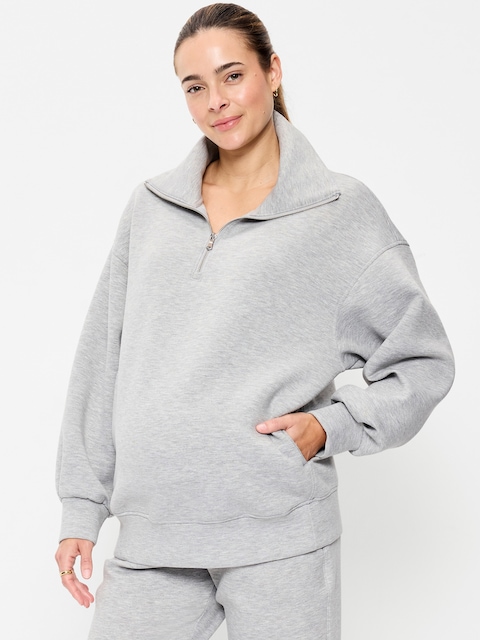 Maternity Bounce Fleece Half-Zip Pullover