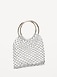 Metallic Crochet Ring Handle Bag - image 2