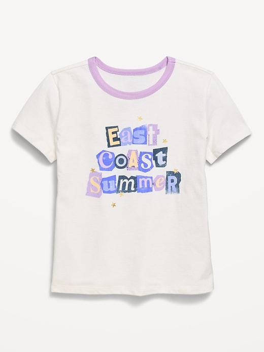 Image number 1 showing, Short-Sleeve Graphic T-Shirt for Girls