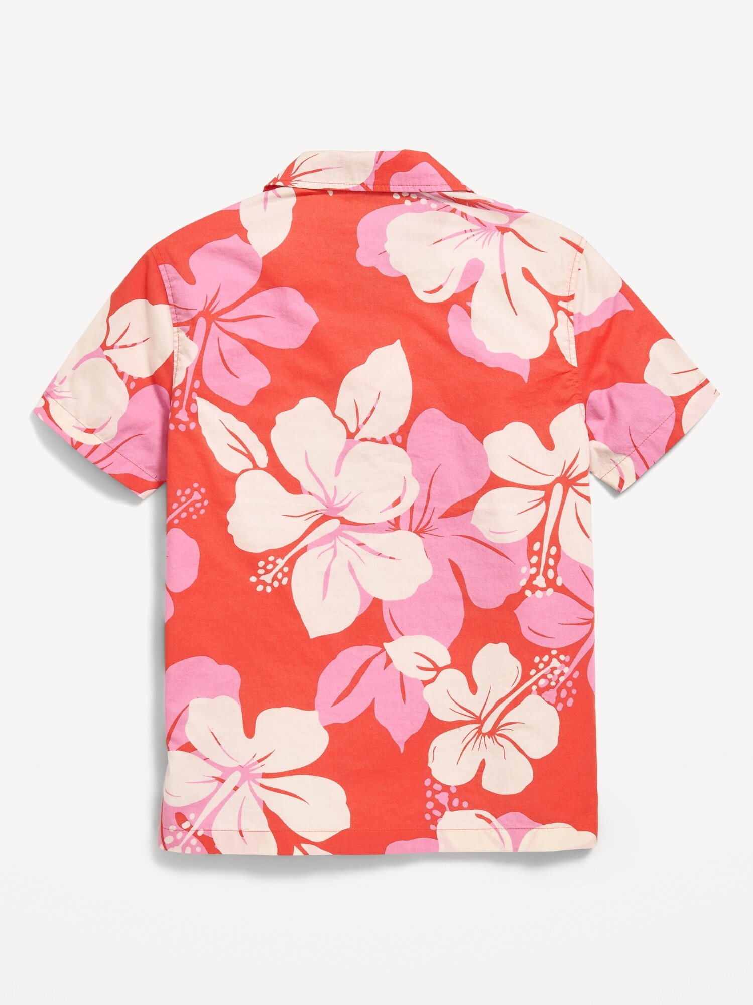 Рубашка Old Navy Printed Short-Sleeve Linen-Blend Shirt для мальчиков, цвет: Красный — фото 2