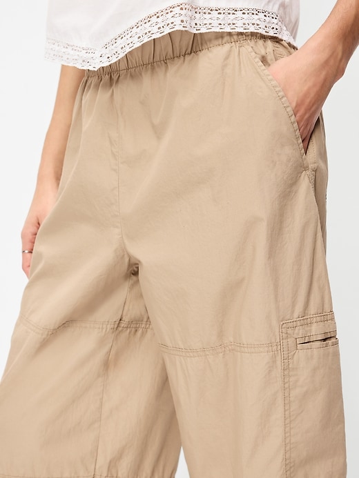 Image number 4 showing, Mid-Rise Pull-On Cropped Utility Pants