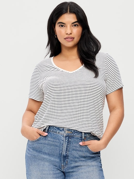 Image number 5 showing, Luxe V-Neck T-Shirt