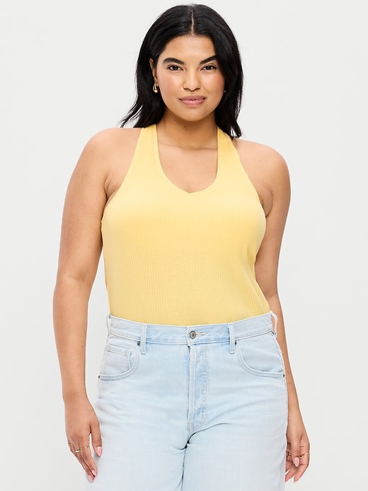 Image number 6 showing, Sleeveless Ribbed Loop-Back Tank Top