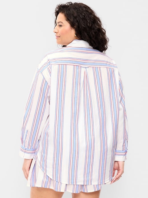 Image number 8 showing, Oversized Button-Down Boyfriend Shirt