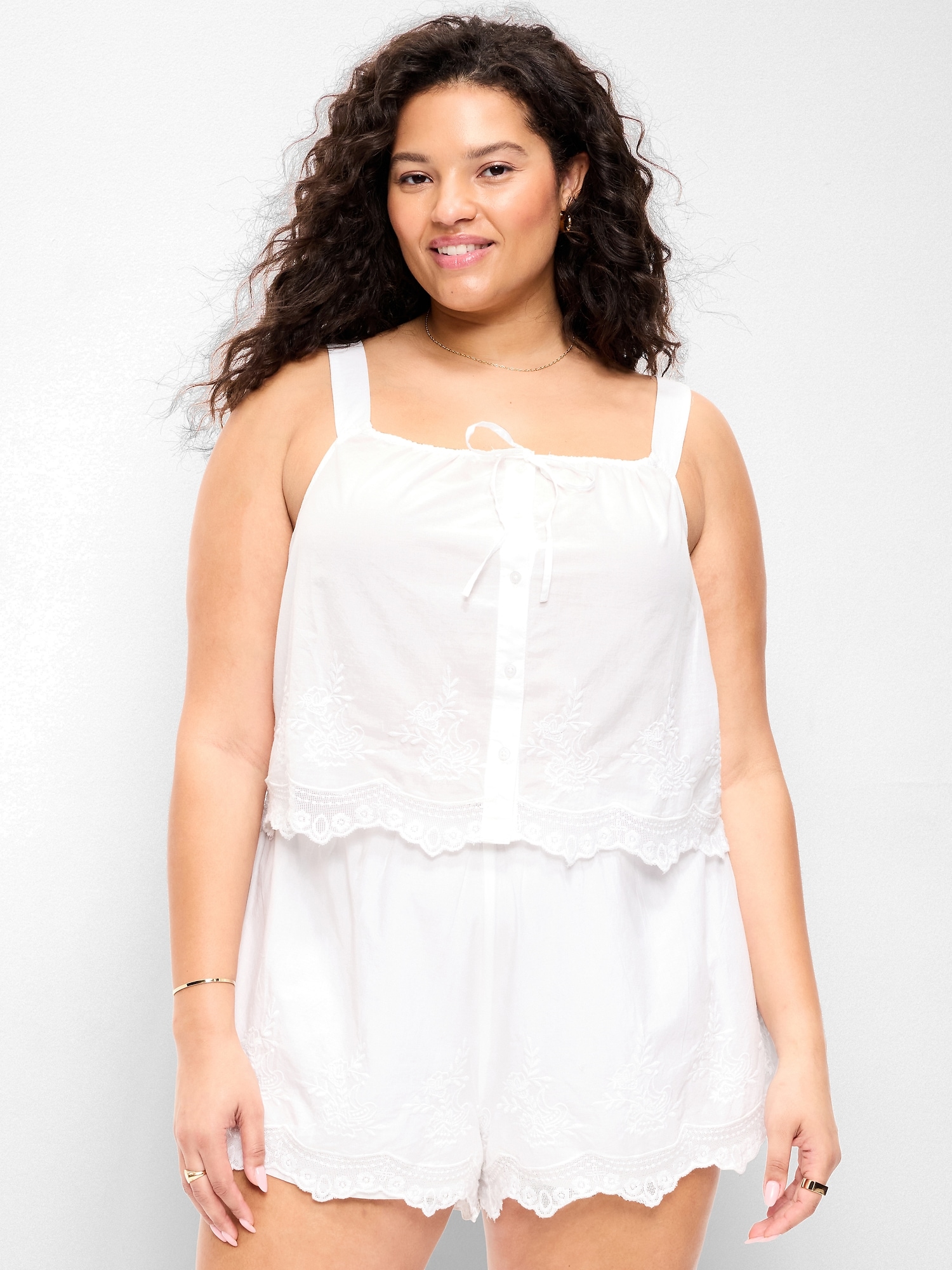 Tie-Front Cami Tank Top