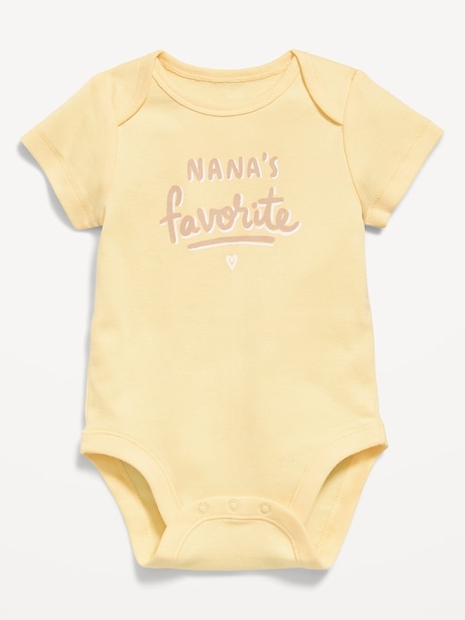 Image number 1 showing, Unisex Short-Sleeve Graphic Bodysuit for Baby