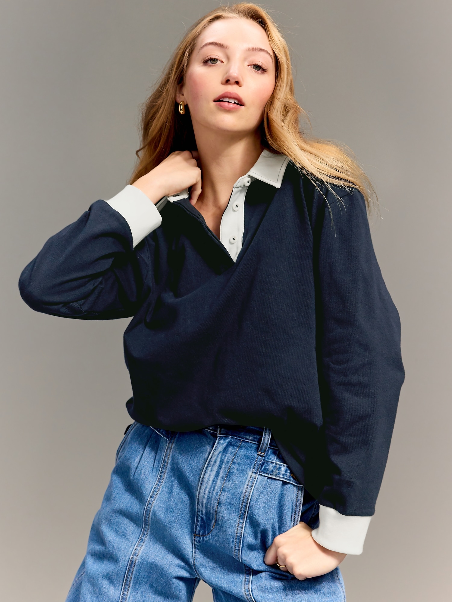 Old Navy x Christopher John Rogers Oversized Rugby Top