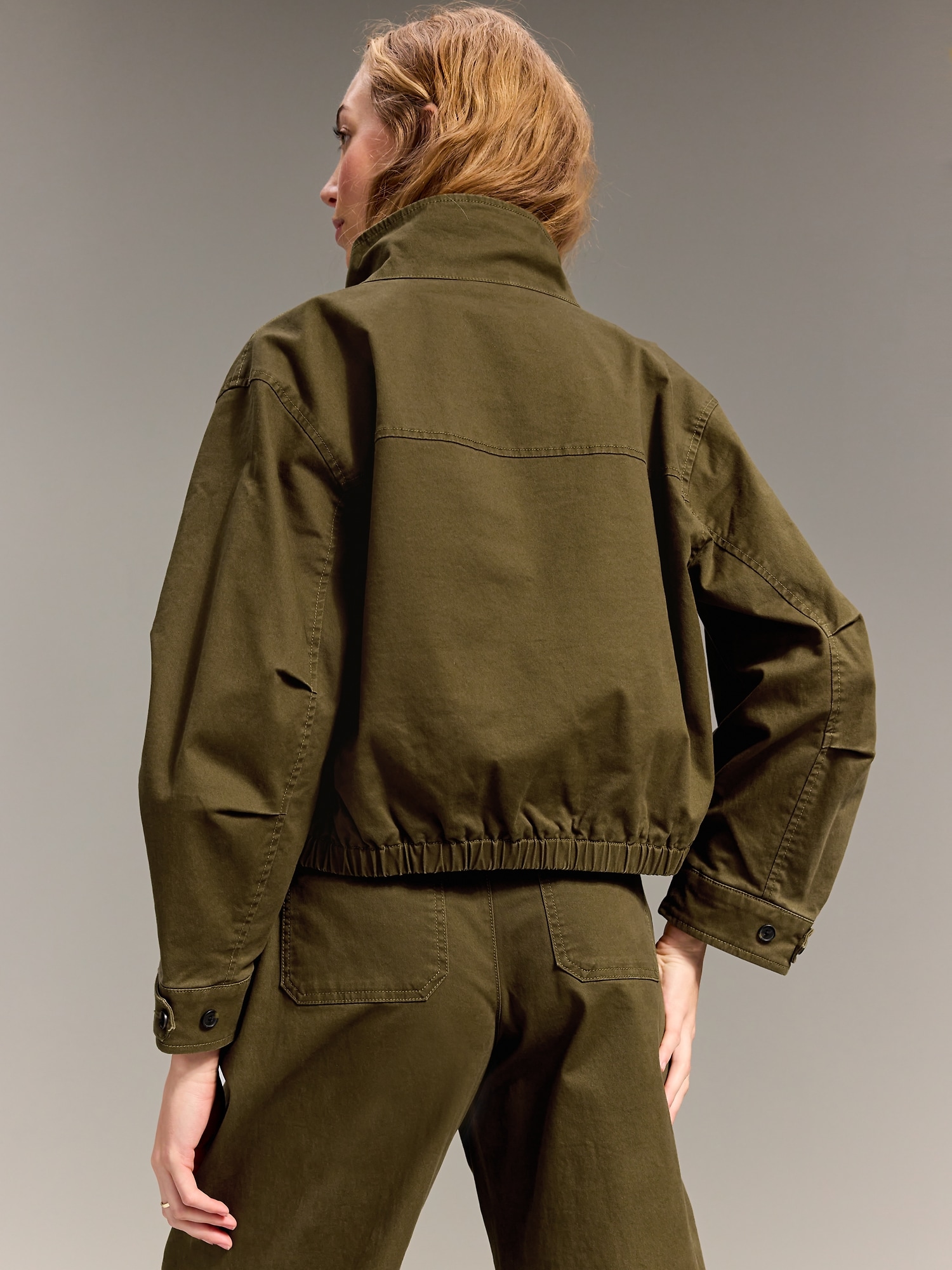 Old Navy x Christopher John Rogers Mock-Neck Bomber Jacket