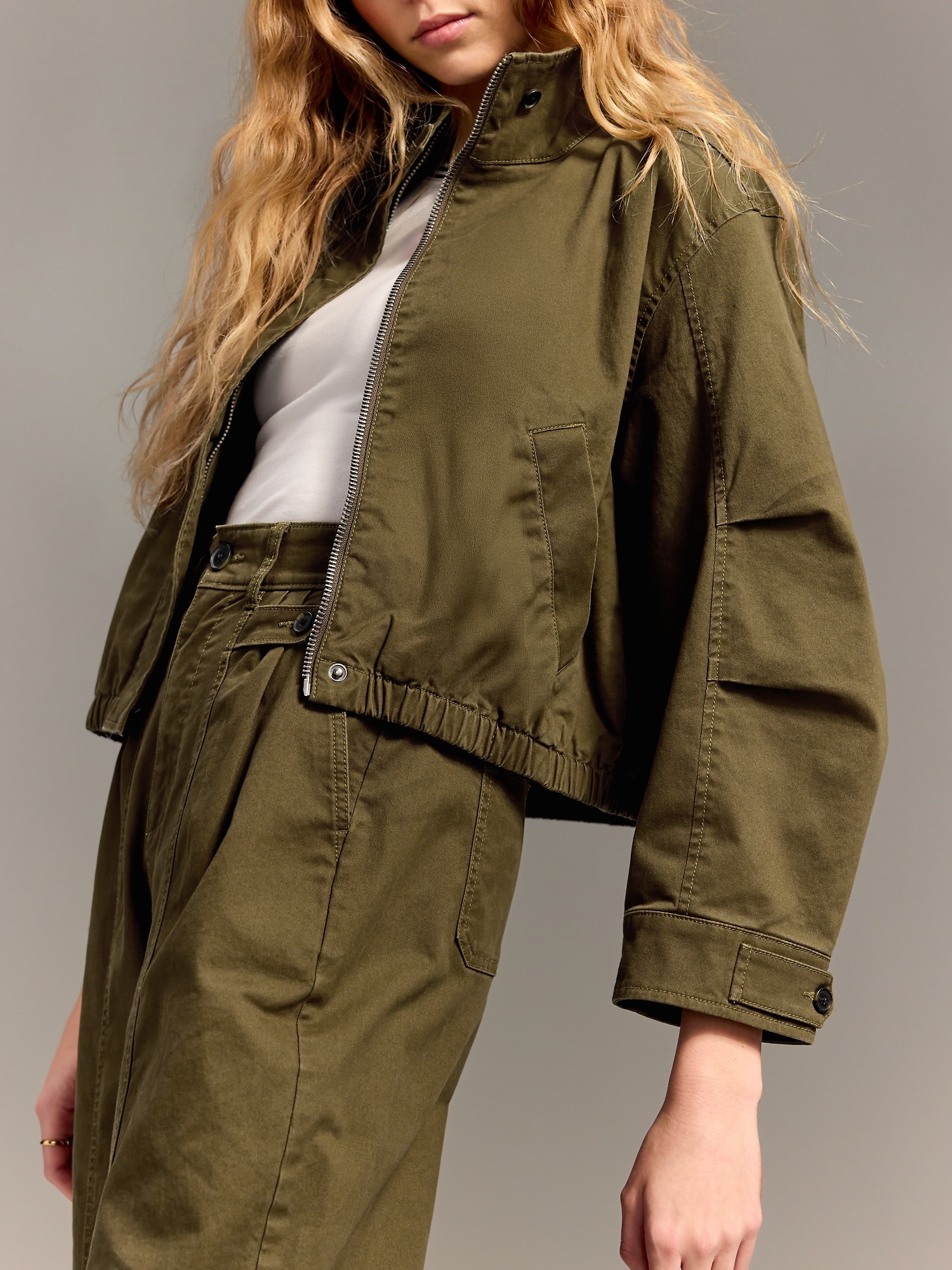 Old Navy x Christopher John Rogers Mock-Neck Bomber Jacket