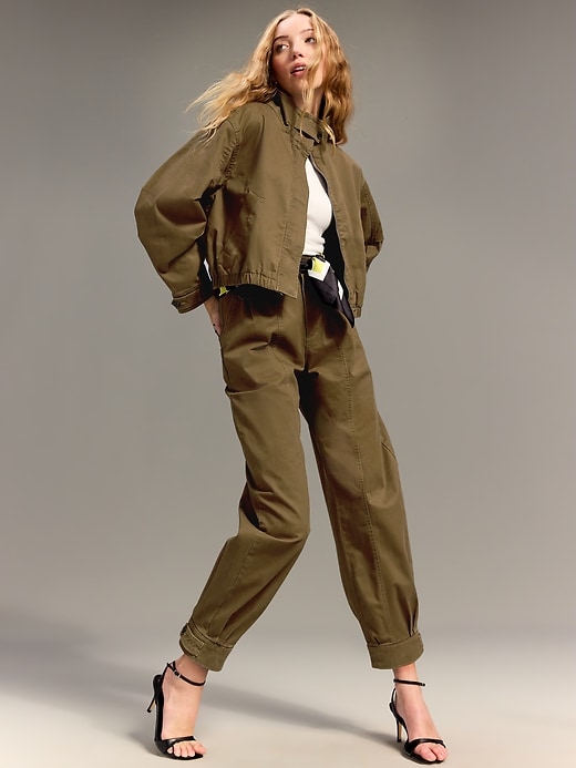 Image number 1 showing, Old Navy x Christopher John Rogers High-Waisted Barrel Pants