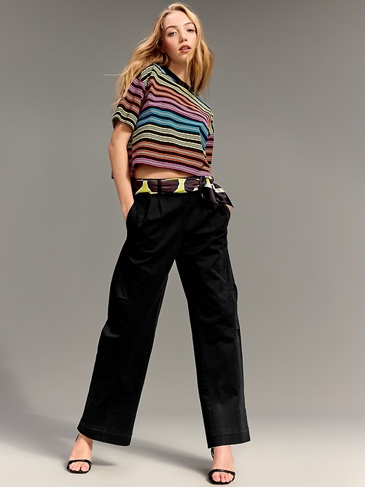 Image number 1 showing, Old Navy x Christopher John Rogers High-Waisted Pull-On Utility Barrel Pants