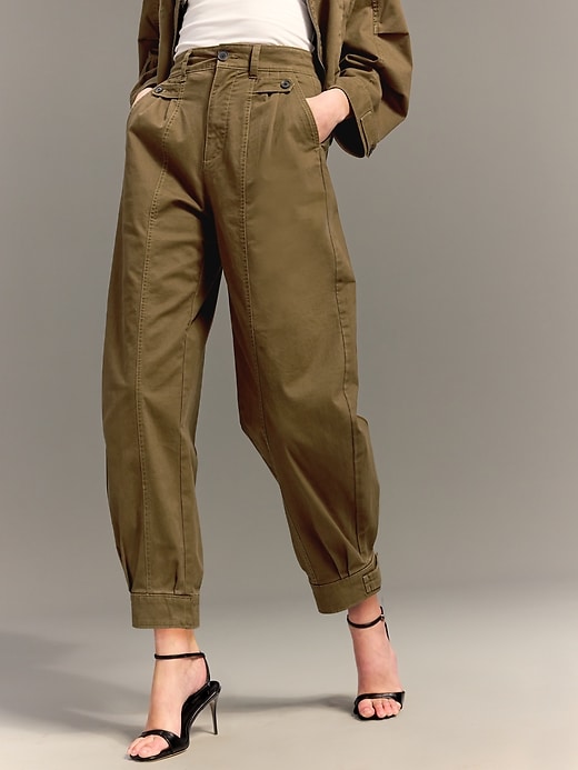 Image number 2 showing, Old Navy x Christopher John Rogers High-Waisted Barrel Pants