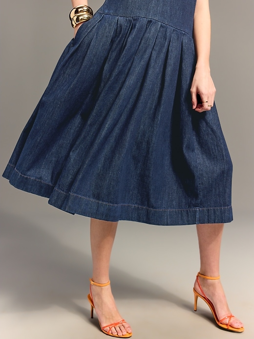 Image number 5 showing, Old Navy x Christopher John Rogers Drop-Waist Jean Dress