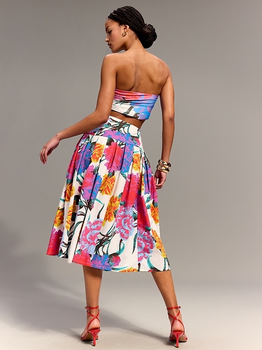 Image number 3 showing, Old Navy x Christopher John Rogers Drop-Waist Midi Skirt