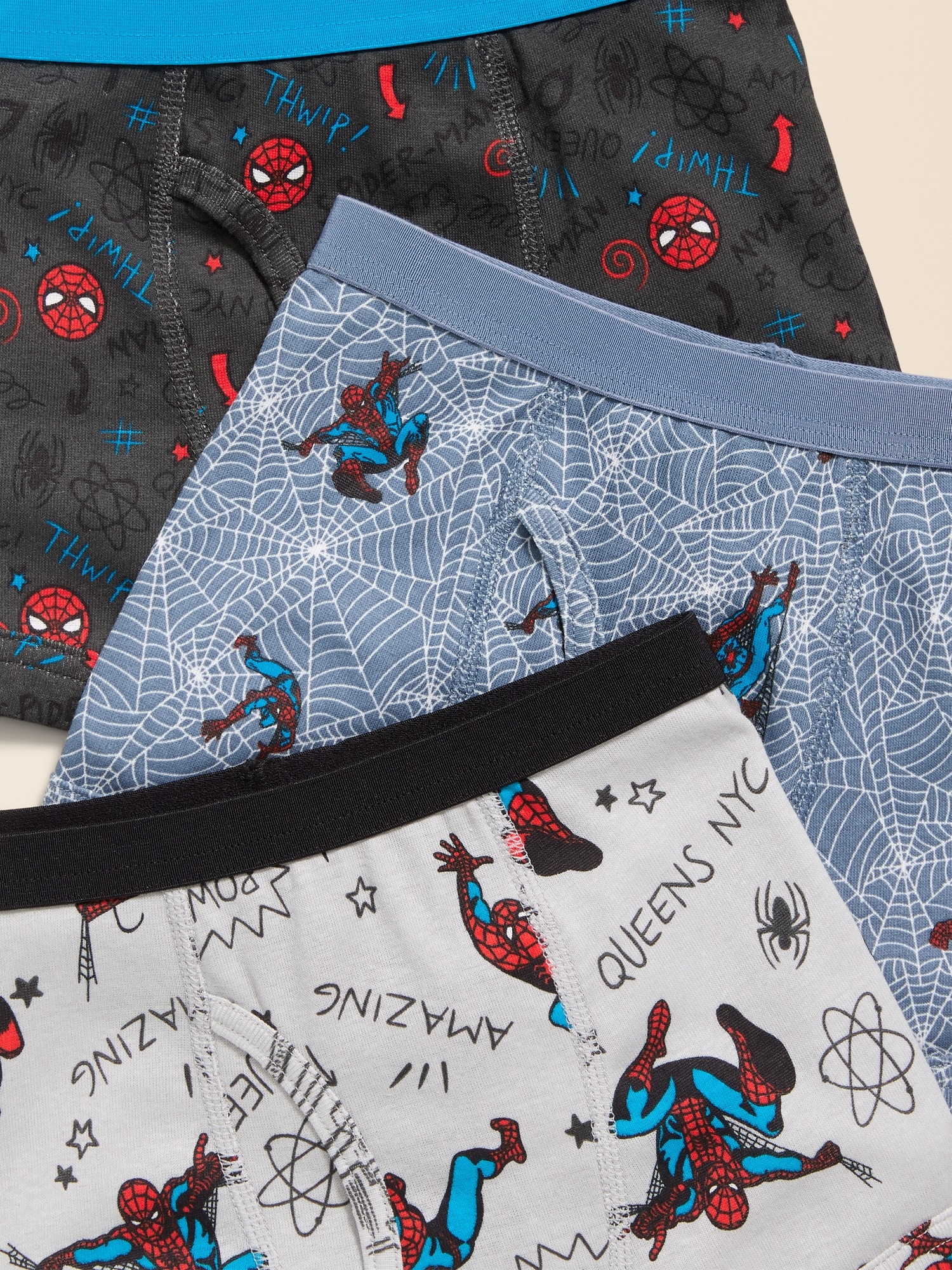 Old Navy x Marvel Spider-Man Boxer-Briefs Underwear 3-Pack for Toddler Boys