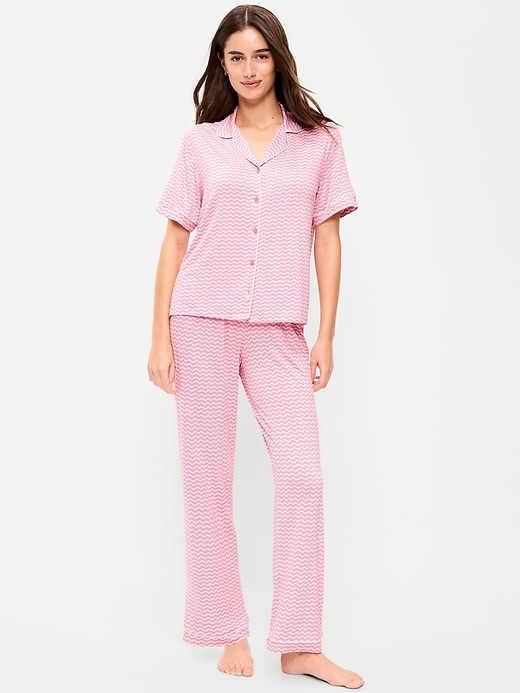 Image number 1 showing, Sunday Sleep Knit Jersey Pant Set