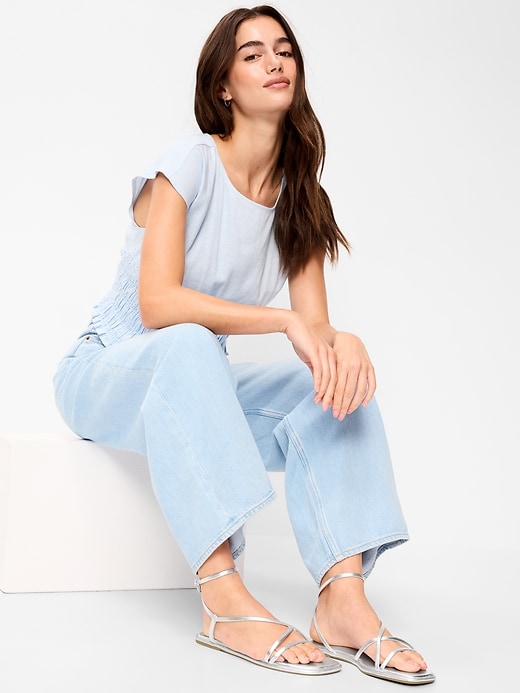 Image number 2 showing, Strappy Faux-Leather Sandals