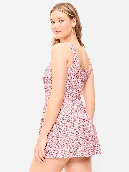 Image number 6 showing, Pique Side-Tie Swim Dress