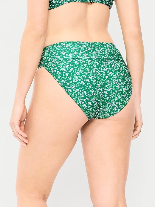 Image number 6 showing, High-Waisted Cinched Bikini Swim Bottoms