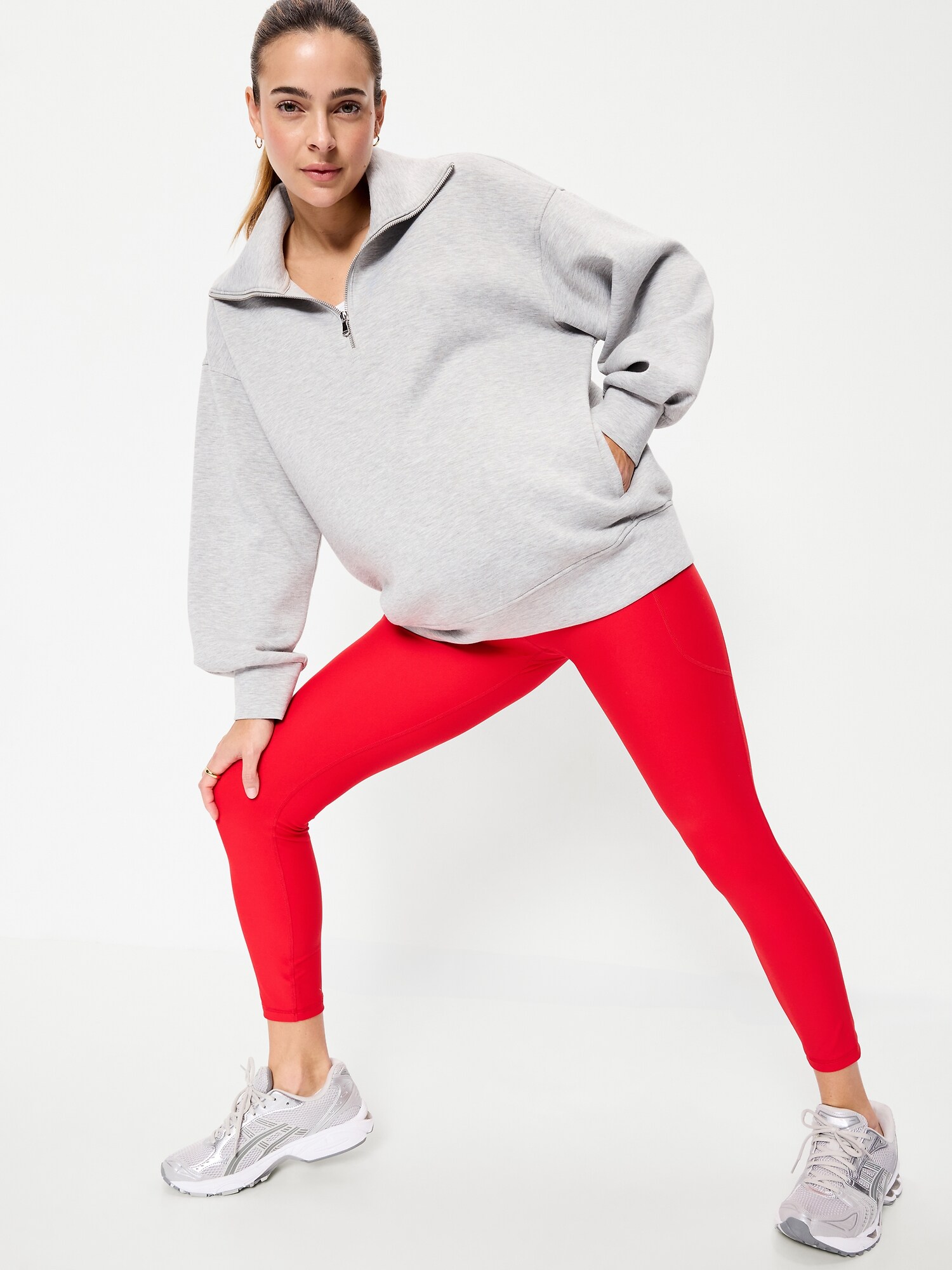 Женские леггинсы Old Navy Maternity Full-Panel PowerSoft 7/8 Leggings, цвет: Amaryllis — фото 3