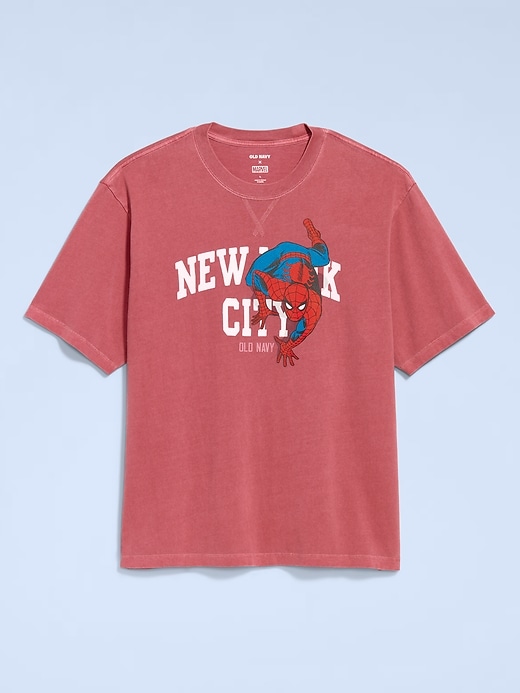 Image number 3 showing, Old Navy x Marvel Spider-Man Boxy Heavyweight Graphic T-Shirt for Men