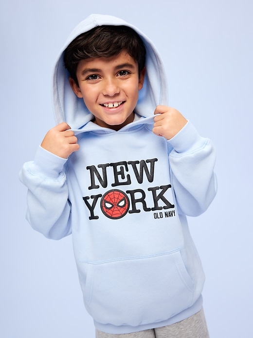 Image number 3 showing, Old Navy x Marvel Spider-Man Oversized Pullover Hoodie for Boys
