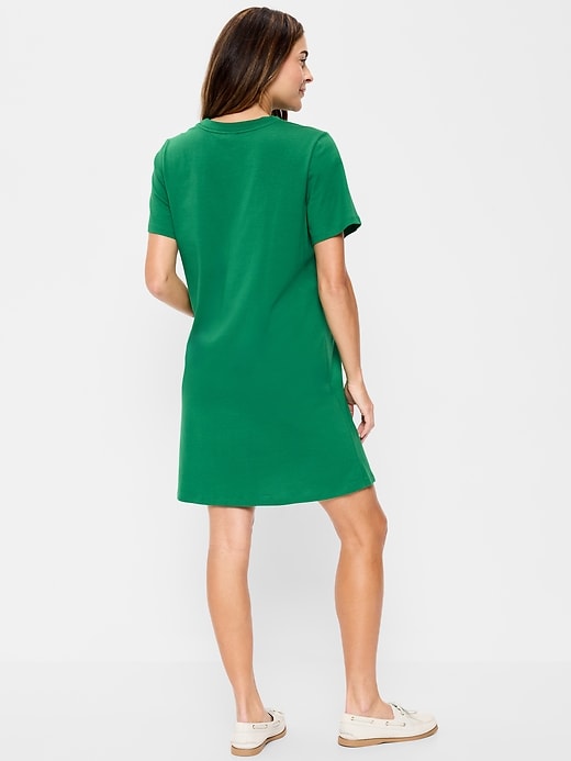 Image number 2 showing, Maternity Vintage Crew-Neck Mini T-Shirt Dress