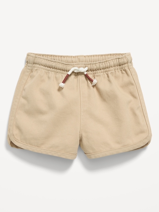 Image number 1 showing, Twill Dolphin-Hem Shorts for Baby
