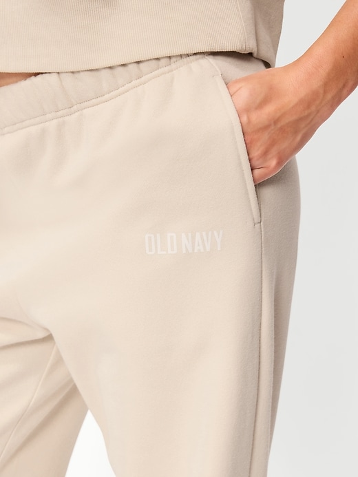 Image number 4 showing, High-Waisted Fleece Wide-Leg Sweatpants