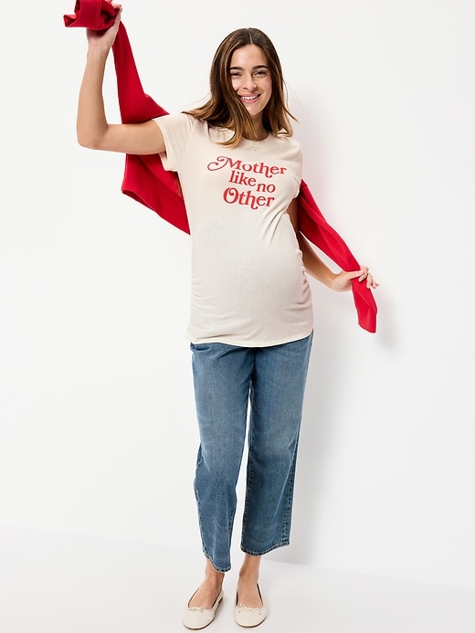 Image number 3 showing, Maternity EveryWear Crew-Neck Graphic T-Shirt