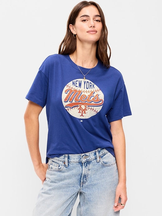 Image number 1 showing, New York Mets Crew-Neck T-Shirt for Women