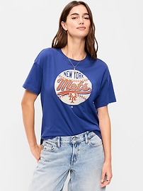 Image number 1 showing, New York Mets Crew-Neck T-Shirt for Women