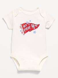 Image number 1 showing, Short-Sleeve Graphic Bodysuit for Baby