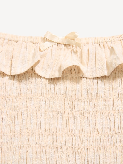 Image number 4 showing, Sleeveless Fitted Ruffled Smocked Top for Girls