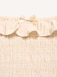 Image number 4 showing, Sleeveless Fitted Ruffled Smocked Top for Girls