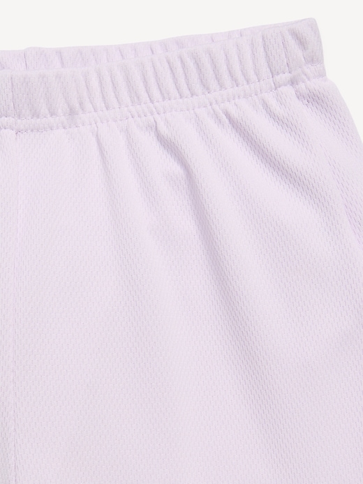 Image number 3 showing, High-Waisted Mesh Dolphin-Hem Shorts for Girls