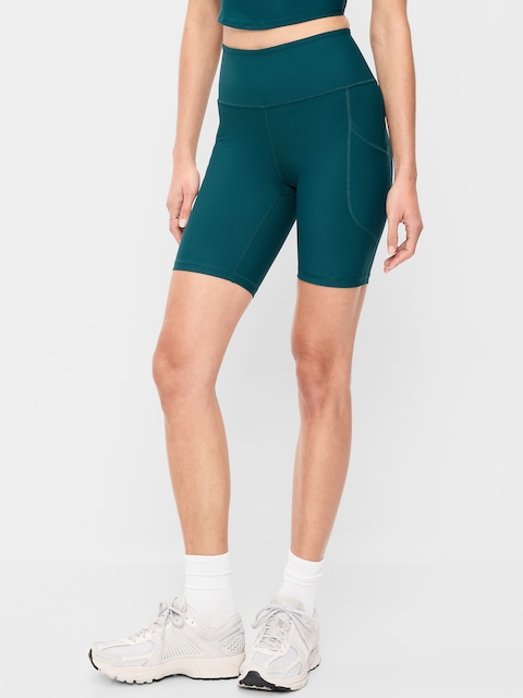 High-Waisted PowerSoft Biker Shorts -- 8-inch inseam