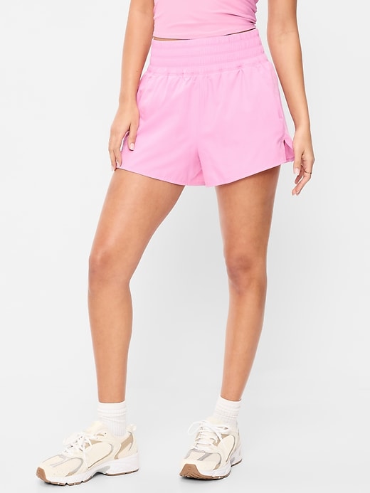 Image number 1 showing, Extra High-Waisted Crinkle Run Shorts -- 3-inch inseam