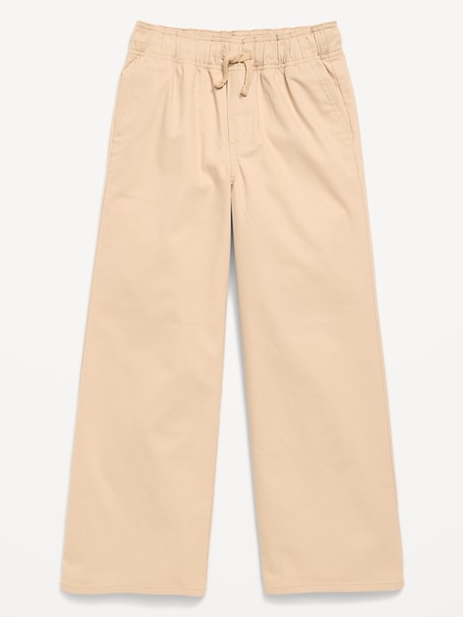 Image number 1 showing, School Uniform Baggy Wide-Leg Pull-On Pants for Girls