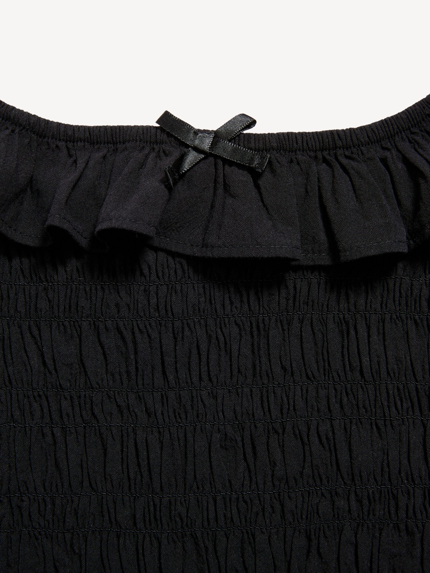 Sleeveless Fitted Ruffled Smocked Top for Girls
