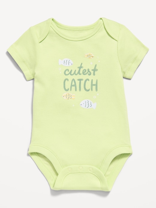 Image number 1 showing, Short-Sleeve Graphic Bodysuit for Baby