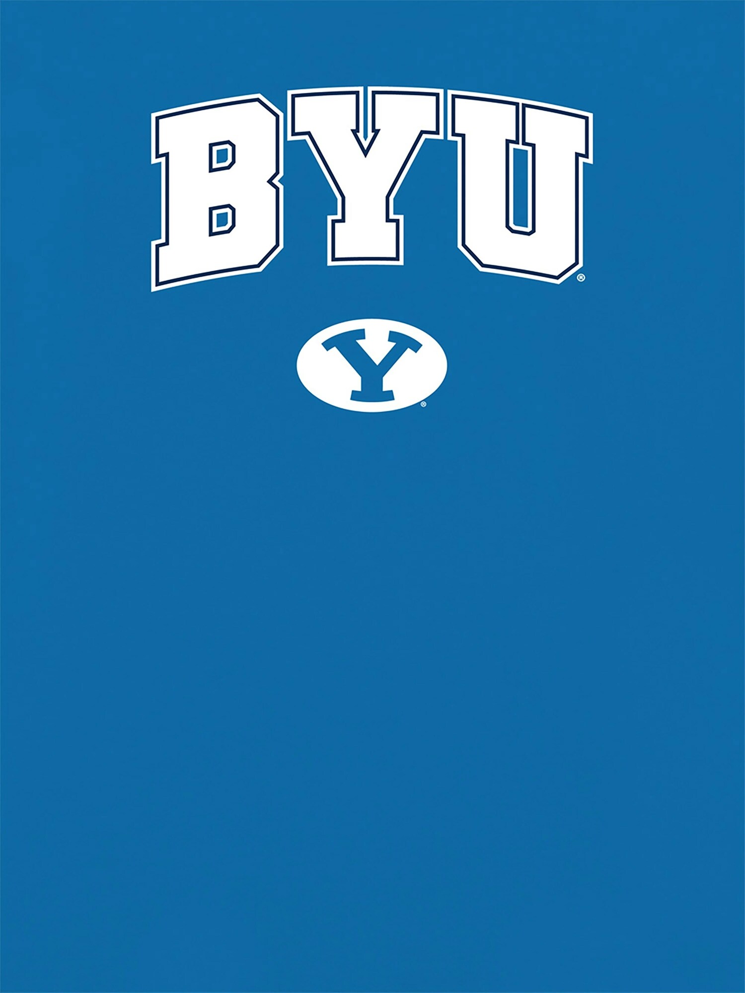 Женская футболка Old Navy Brigham Young University Arch Logo Graphic T-Shirt for Women, цвет: Королевский синий — фото 2