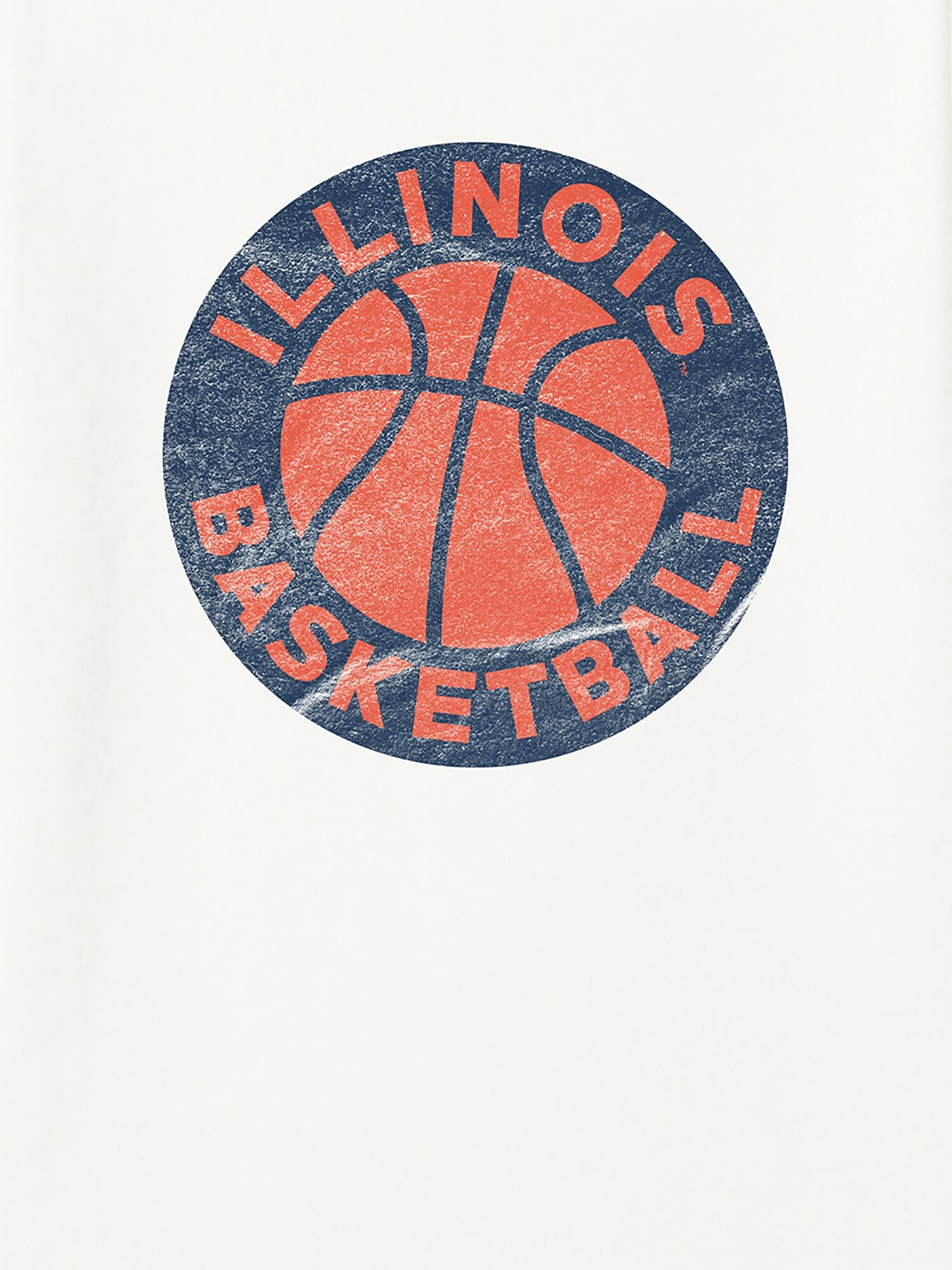 Мужская футболка Old Navy University of Illinois Illinois Circle Basketball Graphic T-Shirt for Men, цвет: Белый — фото 2