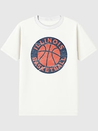 Image number 1 showing, University of Illinois Illinois Circle Basketball Graphic T-Shirt for Men