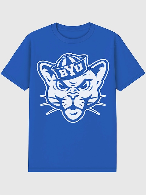Brigham Young University BYU Big Mascot Graphic T-Shirt for Men