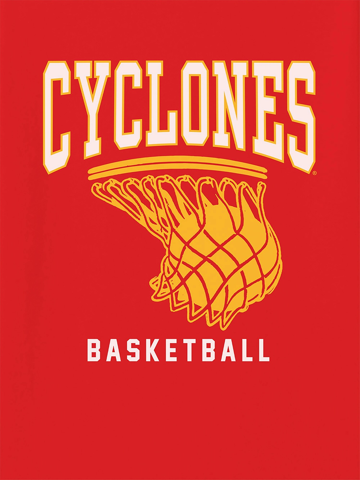 Мужская футболка Old Navy Iowa State University Basketball Hoop Graphic T-Shirt for Men, цвет: Красный — фото 2