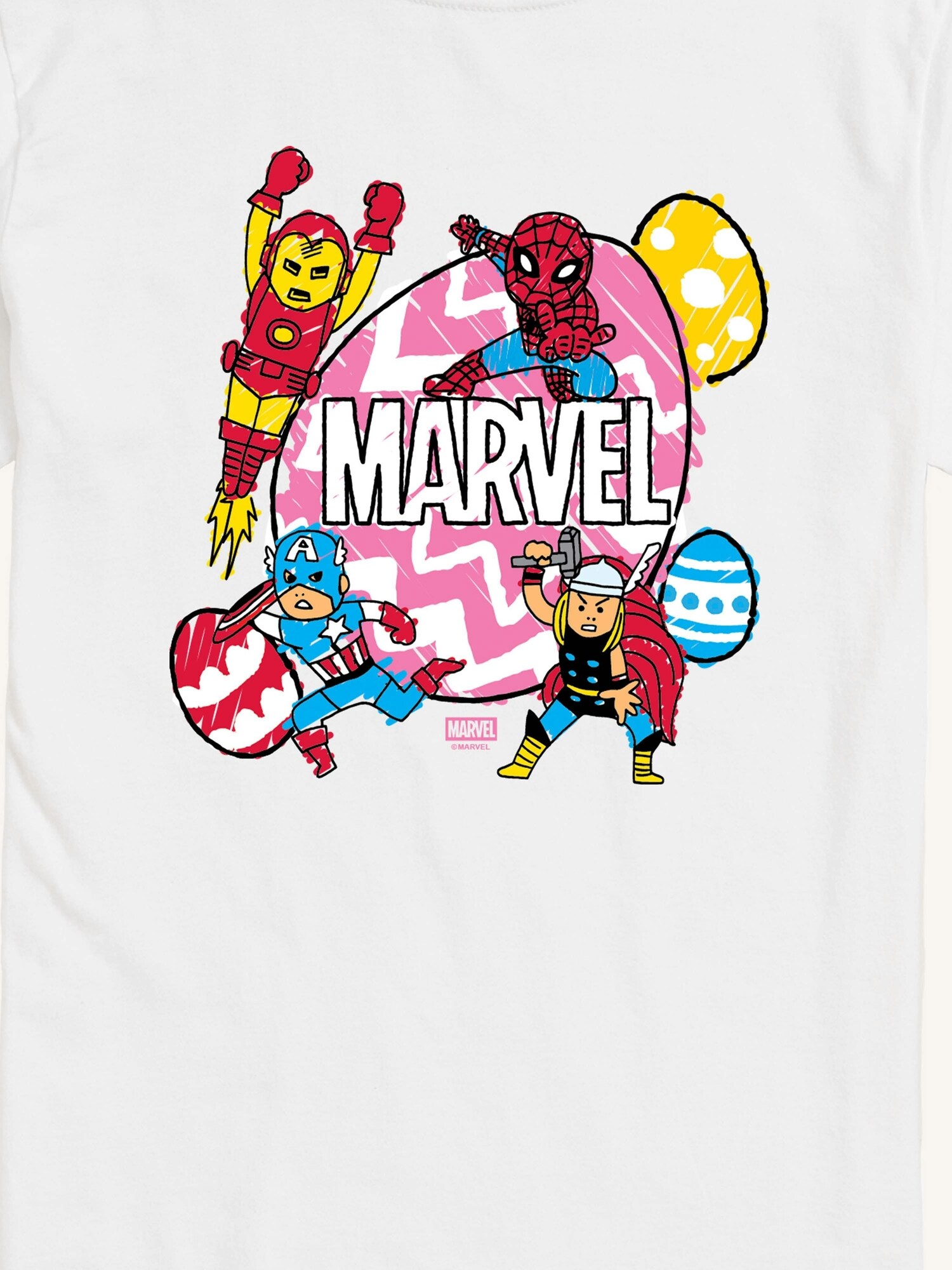 Мужская футболка Old Navy Marvel Easter Short Sleeve Graphic, цвет: Белый — фото 2